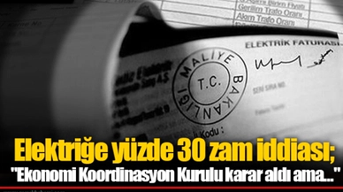 Elektriğe yüzde 30 zam iddiası; "Ekonomi Koordinasyon Kurulu karar aldı ama..."