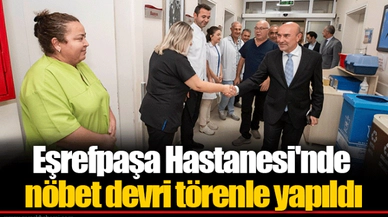 Eşrefpaşa Hastanesi'nde nöbet devri törenle yapıldı