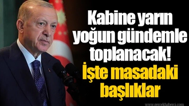 Kabine yarın yoğun gündemle toplanacak! İşte masadaki başlıklar
