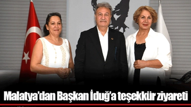 Malatya’dan Başkan İduğ’a teşekkür ziyareti