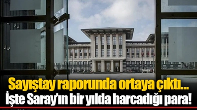 Sayıştay raporunda ortaya çıktı… İşte Saray’ın bir yılda harcadığı para!