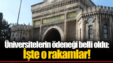 Üniversitelerin ödeneği belli oldu: İşte o rakamlar!