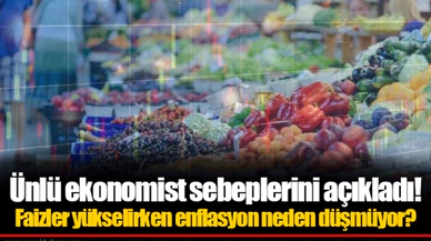 Ünlü ekonomist sebeplerini açıkladı! Faizler yükselirken enflasyon neden düşmüyor?