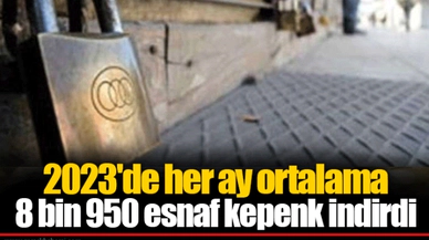 2023'de her ay ortalama 8 bin 950 esnaf kepenk indirdi