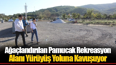 Ağaçlandırılan Pamucak Rekreasyon Alanı Yürüyüş Yoluna Kavuşuyor