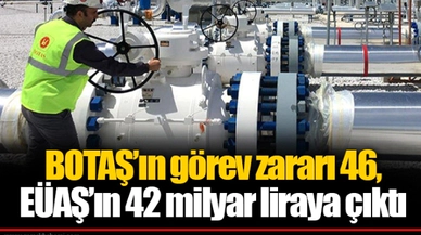 BOTAŞ’ın görev zararı 46, EÜAŞ’ın 42 milyar liraya çıktı
