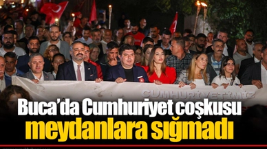 Buca’da Cumhuriyet coşkusu meydanlara sığmadı