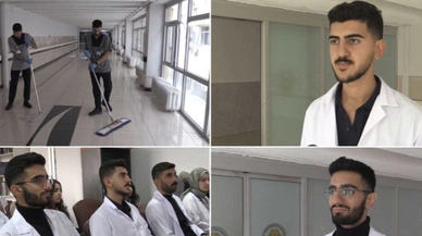 Diyarbakır'da iki tıp öğrencisi temizlik personeli olarak atandı