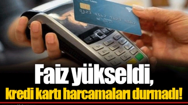 Faiz yükseldi, kredi kartı harcamaları durmadı!