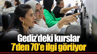 Gediz’deki kurslar 7’den 70’e ilgi görüyor