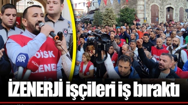 İZENERJİ işçileri iş bıraktı