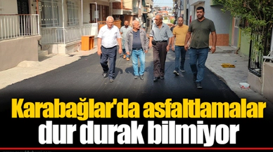 Karabağlar'da asfaltlamalar dur durak bilmiyor