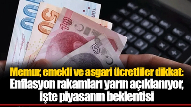 Memur, emekli ve asgari ücretliler dikkat: Enflasyon rakamları yarın açıklanıyor, işte piyasanın beklentisi
