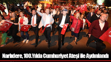 Narlıdere, 100.Yılda Cumhuriyet Ateşi ile Aydınlandı