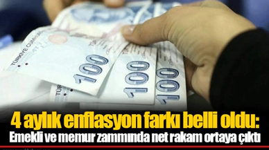 4 aylık enflasyon farkı belli oldu: Emekli ve memur zammında net rakam ortaya çıktı