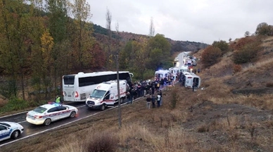 Amasya’da otobüs devrildi: 27 yaralı