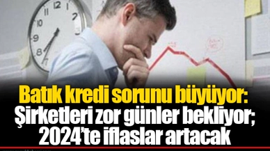 Batık kredi sorunu büyüyor: Şirketleri zor günler bekliyor; 2024’te iflaslar artacak