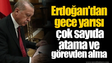 Erdoğan'dan gece yarısı çok sayıda atama ve görevden alma