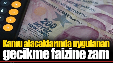 Kamu alacaklarında uygulanan gecikme faizine zam