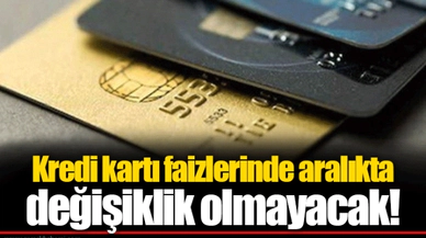 Kredi kartı faizlerinde aralıkta değişiklik olmayacak!