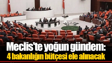 Meclis'te yoğun gündem: 4 bakanlığın bütçesi ele alınacak