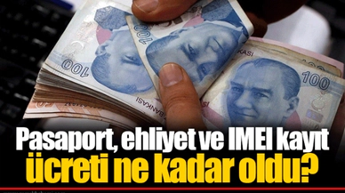 Pasaport, ehliyet ve IMEI kayıt ücreti ne kadar oldu?