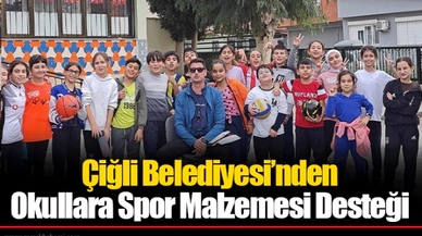 Çiğli Belediyesi’nden Okullara Spor Malzemesi Desteği
