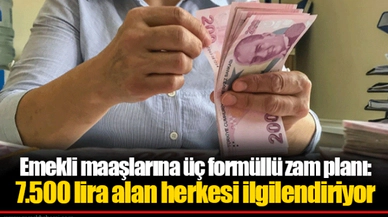 Emekli maaşlarına üç formüllü zam planı: 7.500 lira alan herkesi ilgilendiriyor