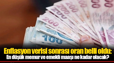 Enflasyon verisi sonrası oran belli oldu: En düşük memur ve emekli maaşı ne kadar olacak?