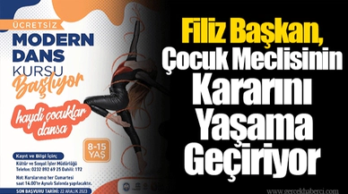 Filiz Başkan, Çocuk Meclisinin Kararını Yaşama Geçiriyor