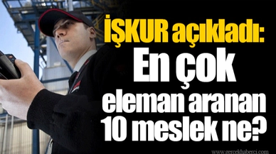 İŞKUR açıkladı: En çok eleman aranan 10 meslek ne?