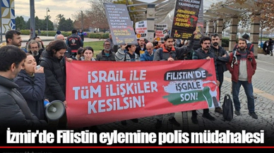 İzmir'de Filistin eylemine polis müdahalesi