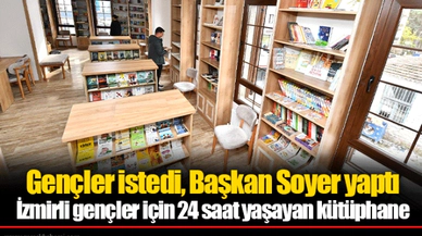 İzmirli gençler için 24 saat yaşayan kütüphane