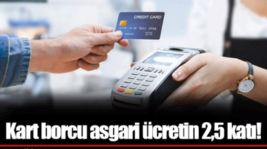 Kart borcu asgari ücretin 2,5 katı!