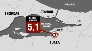 Marmara Denizi'nde 3 dakika arayla 2 deprem!