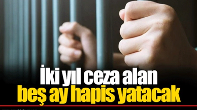 İki yıl ceza alan beş ay hapis yatacak