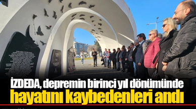 İZDEDA, depremin birinci yıl dönümünde hayatını kaybedenleri andı 