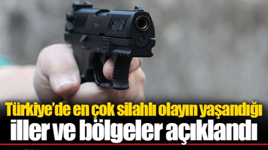 Türkiye’de en çok silahlı olayın yaşandığı iller ve bölgeler açıklandı