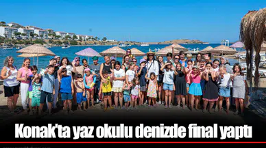 Konak’ta yaz okulu denizde final yaptı