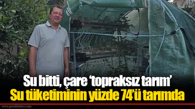 Su bitti, çare ‘topraksız tarım’  Su tüketiminin yüzde 74’ü tarımda