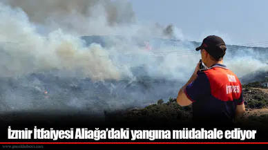 İzmir İtfaiyesi Aliağa’daki yangına müdahale ediyor