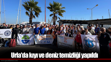 Urla'da kıyı ve deniz temizliği yapıldı