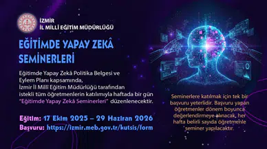 İzmir’de “Eğitimde Yapay Zekâ Seminerleri” Başlıyor
