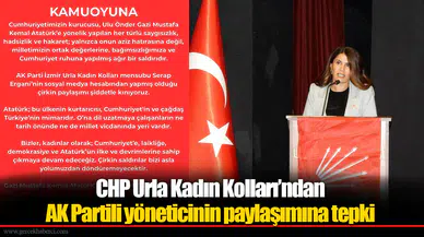 CHP Urla Kadın Kolları’ndan AK Partili yöneticinin paylaşımına tepki
