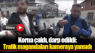 Korna çaldı, darp edildi: Trafik magandaları kameraya yansıdı