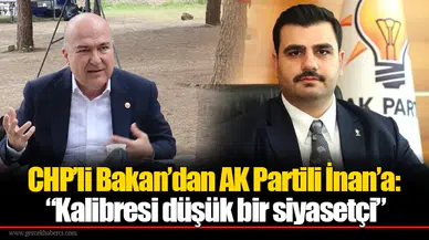 CHP’li Bakan’dan AK Partili İnan’a: “Kalibresi düşük bir siyasetçi”