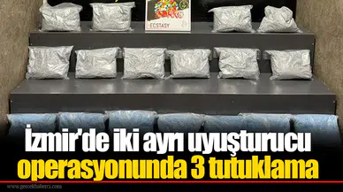 İzmir'de iki ayrı uyuşturucu operasyonunda 3 tutuklama