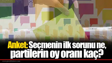 Anket: Seçmenin ilk sorunu ne, partilerin oy oranı kaç?