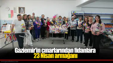 Gaziemir’in çınarlarından fidanlara 23 Nisan armağanı