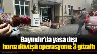 Bayındır'da yasa dışı horoz dövüşü operasyonu: 3 gözaltı
